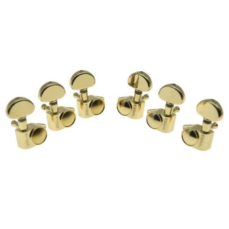 Wilkinson 3x3 ROTO Style Full Size Sealed Guitar Tuners Tuning Keys Pegs Guitar Machine Heads Fits USA Les Paul or Acoustic Guitars Gold - Image 2
